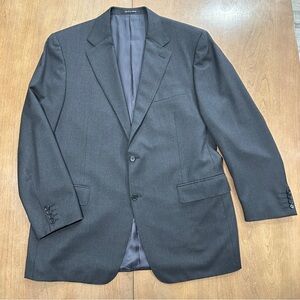 Canali Charcoal Grey Suit Jacket Sport Coat Blazer 100% Wool US 46R / IT 56R